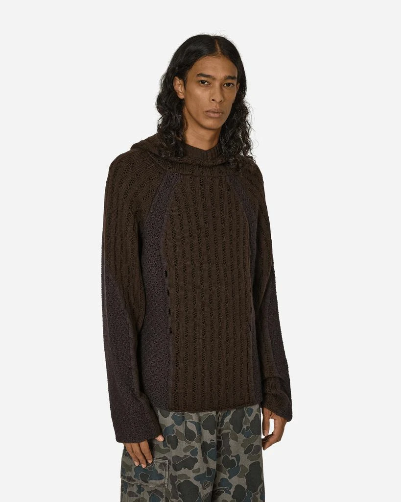 ROA Flower Stitch Hoodie Brown 1