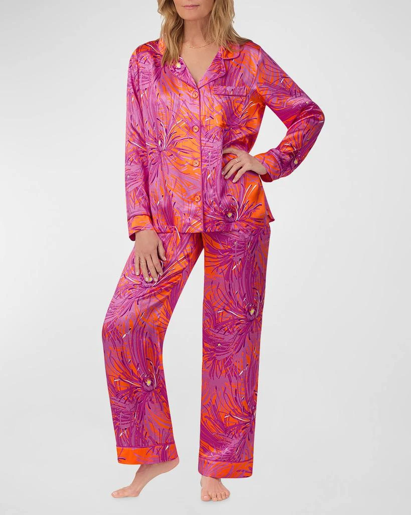 Trina Turk Floral-Print Silk Satin Pajama Set 1