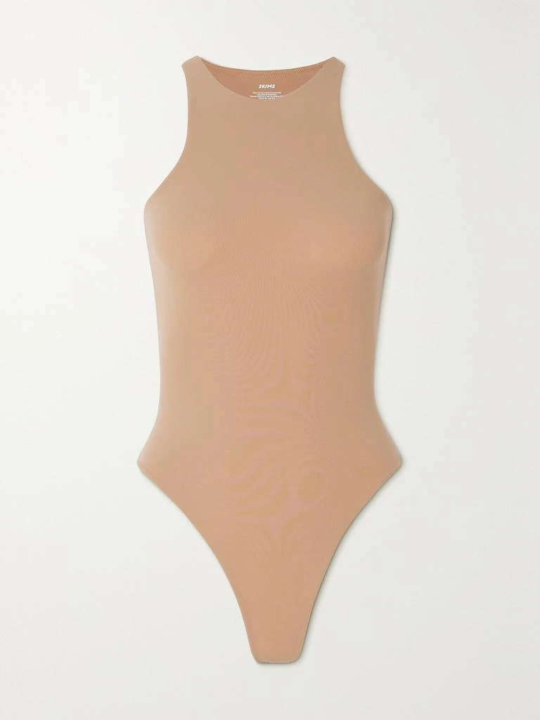 SKIMS Fits Everybody High Neck Bodysuit - Clay - Beige