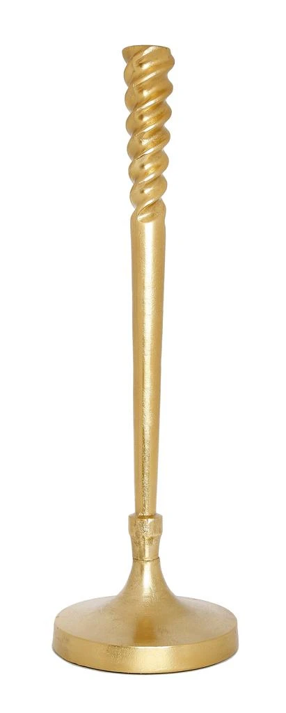 Classic Touch Decor Spiral Design Gold Geometric Candlestick 1