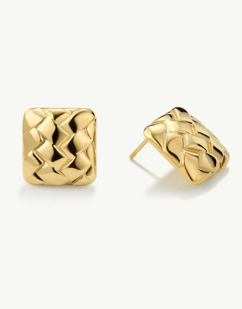 D. LOUISE D. LOUISE Statement woven earrings in gold 3