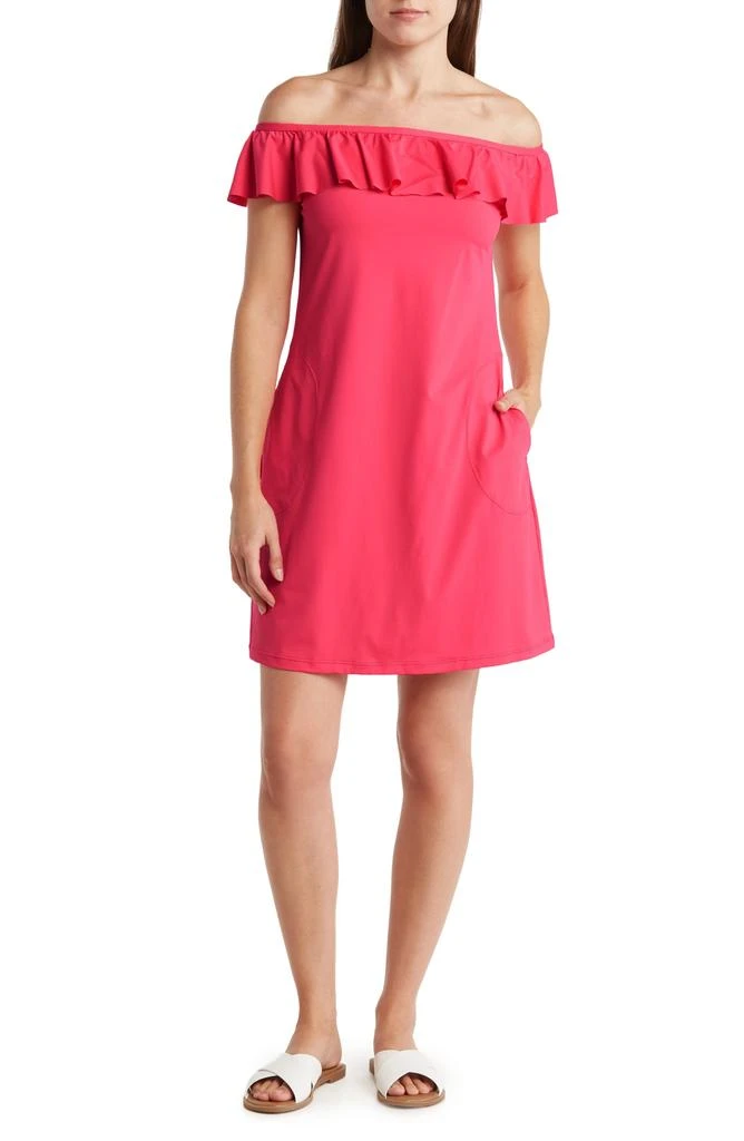 white off the shoulder dress near me White Off The Shoulder Sweater Dress