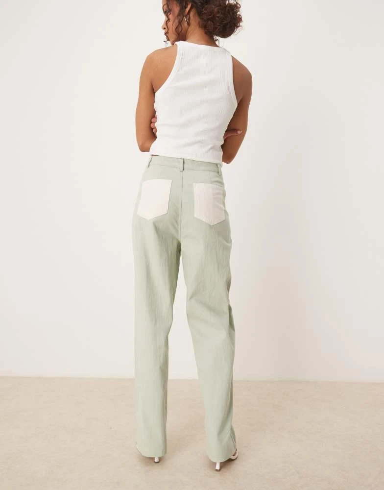 Ghospell Ghospell contrast jean in light green 4