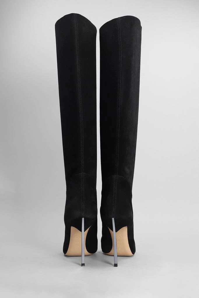CASADEI Blade High Heels Boots In Black Suede 4