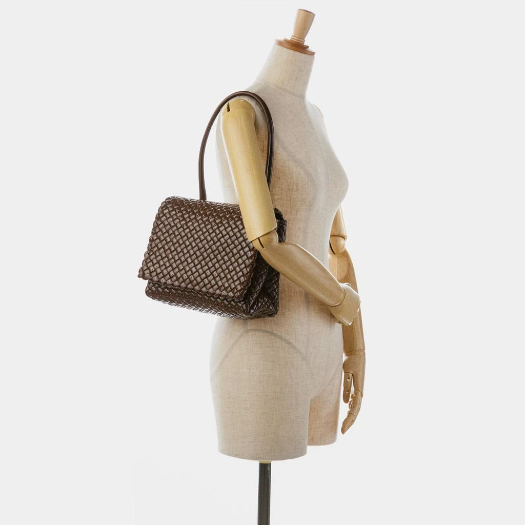 Bottega Veneta Bottega Veneta Brown Intrecciato Leather Patti Shoulder Bag 4