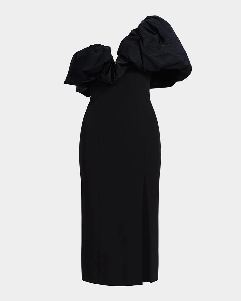 BCBG Puff-Embellished Bodycon Cady Midi Dress - Dresses \u0026 Skirts - Save $50  OFF On $200 - Free Shipping - BeyondStyle, image size:819x1024