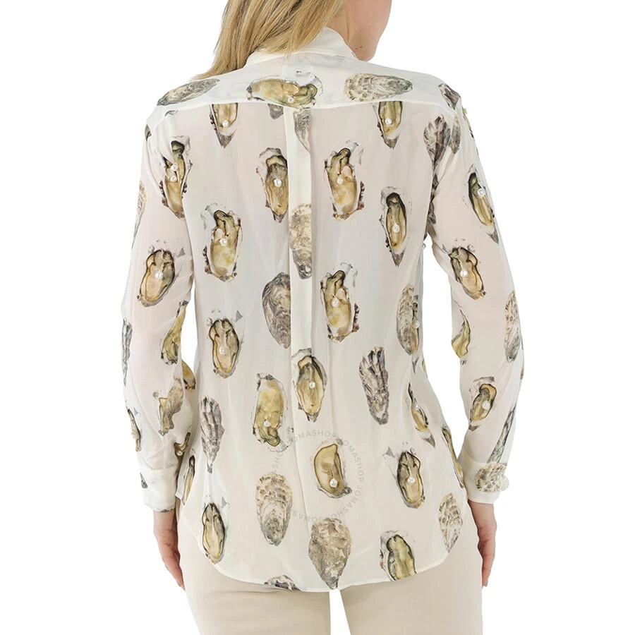 Burberry Ladies Oyster- Print Pearl- Embellished Shirt 3