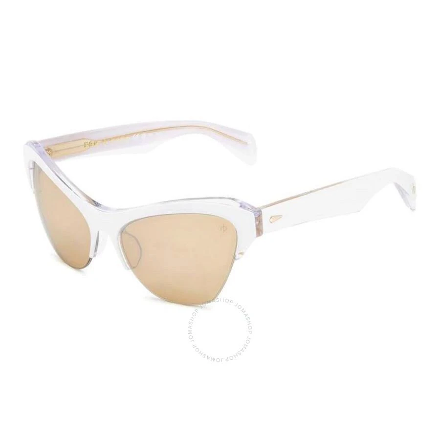 Shop Brown Silver Flash Mirror Cat Eye Ladies Sunglasses  display picture 1