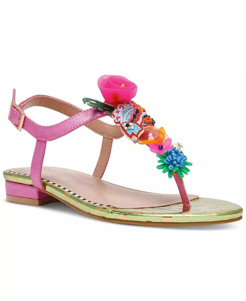 Betsey Johnson Women's Murphee Embellished Thong Slide Sandals 1