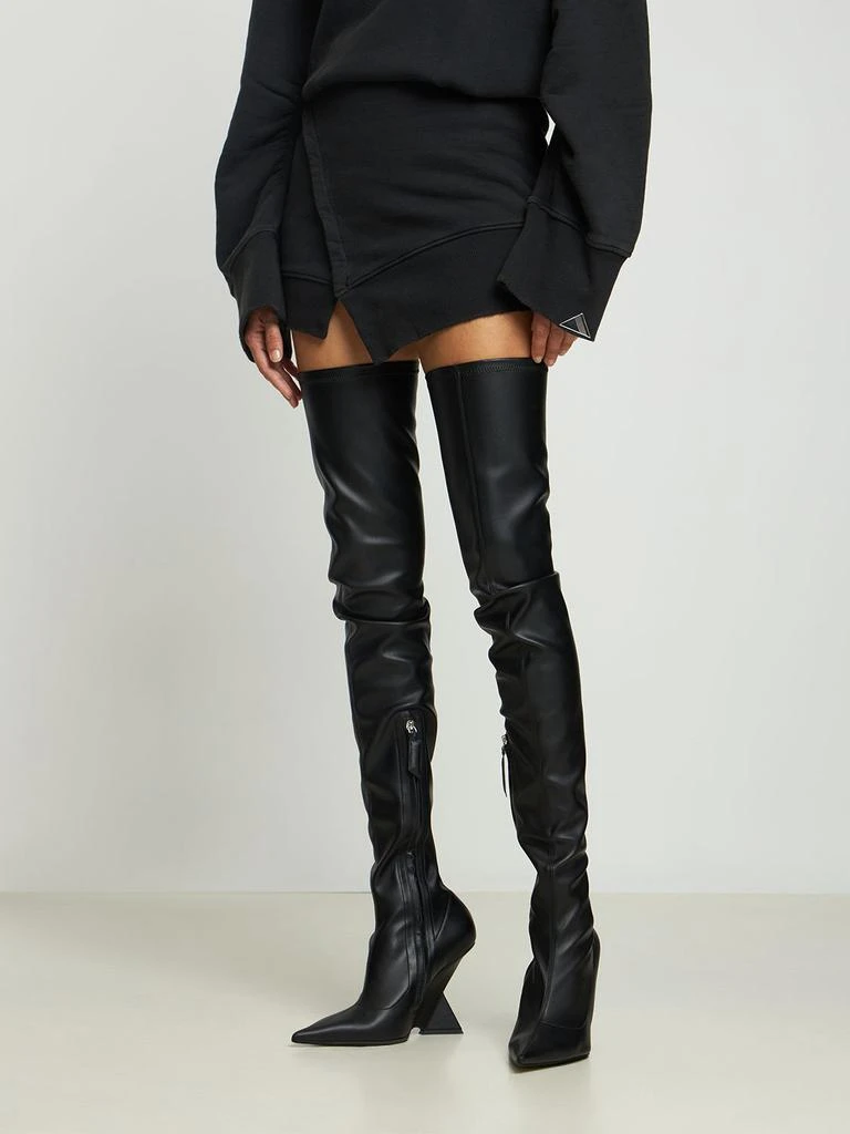 The Attico 105mm Cheope Faux Leather Thigh Boots 1