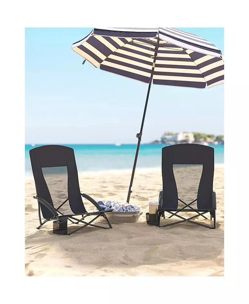 Slickblue Portable Beach Chair Set of 2 5