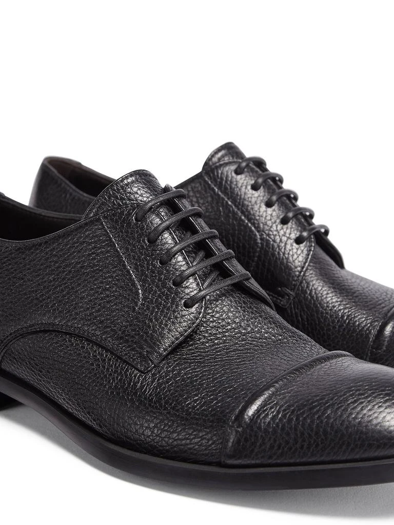 Zegna Black Siena Deerskin Flex Derby Shoes 11 Siena Flex formal Derby shoes in black - Zegna | Mytheresa main image 3
