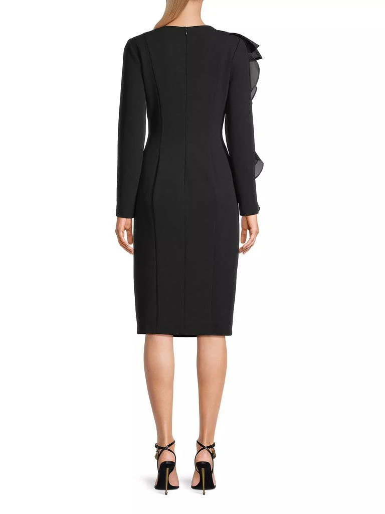 Aidan Mattox Ruffle-Sleeve Sheath Dress 5