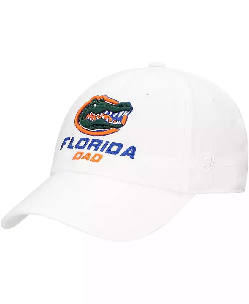 Top of the World Men's White Florida Gators Staple Dad Adjustable Hat