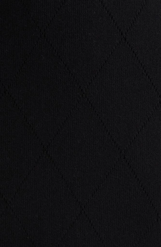 Treasure & Bond Pointelle Long Sleeve Cotton Blend Sweater Dress 6