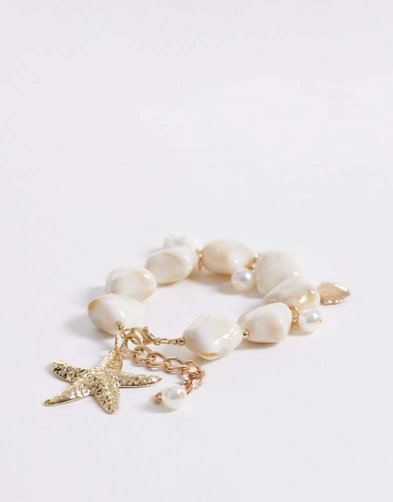 South Beach South Beach starfish stone braclet in gold