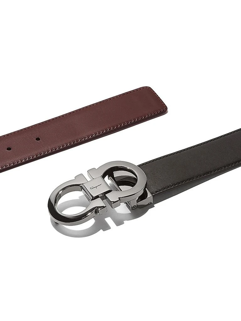 Salvatore Ferragamo Gancini Buckle Adjustable Cut-to-Size Reversible Belt 7