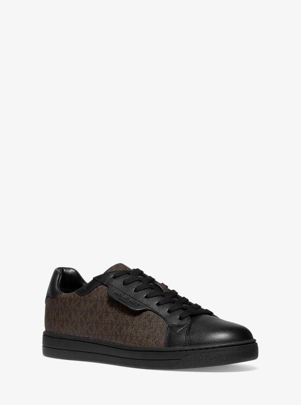 Michael Kors Keating Logo and Leather Sneaker