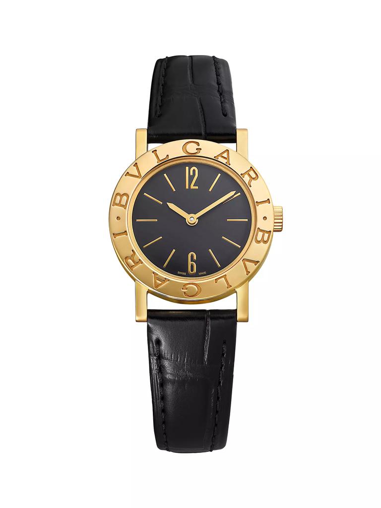 BVLGARI BVLGARI BVLGARI 18K Yellow Gold & Leather Strap Watch/26MM