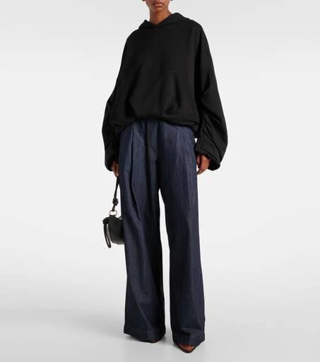 Dries Van Noten Oversized draped cotton jersey hoodie 2