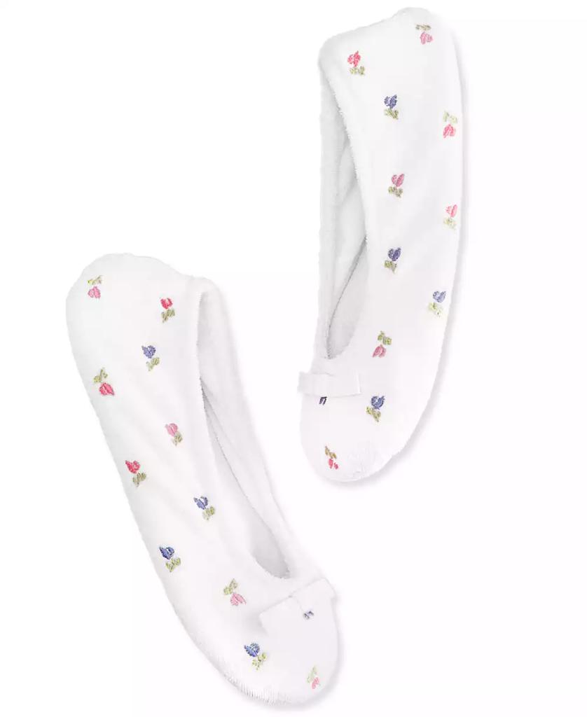 Isotoner Signature Isotoner Embroidered Terry Ballerina Slipper, Online Only
