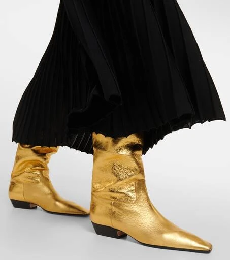 Khaite Marfa metallic leather knee-high boots 4