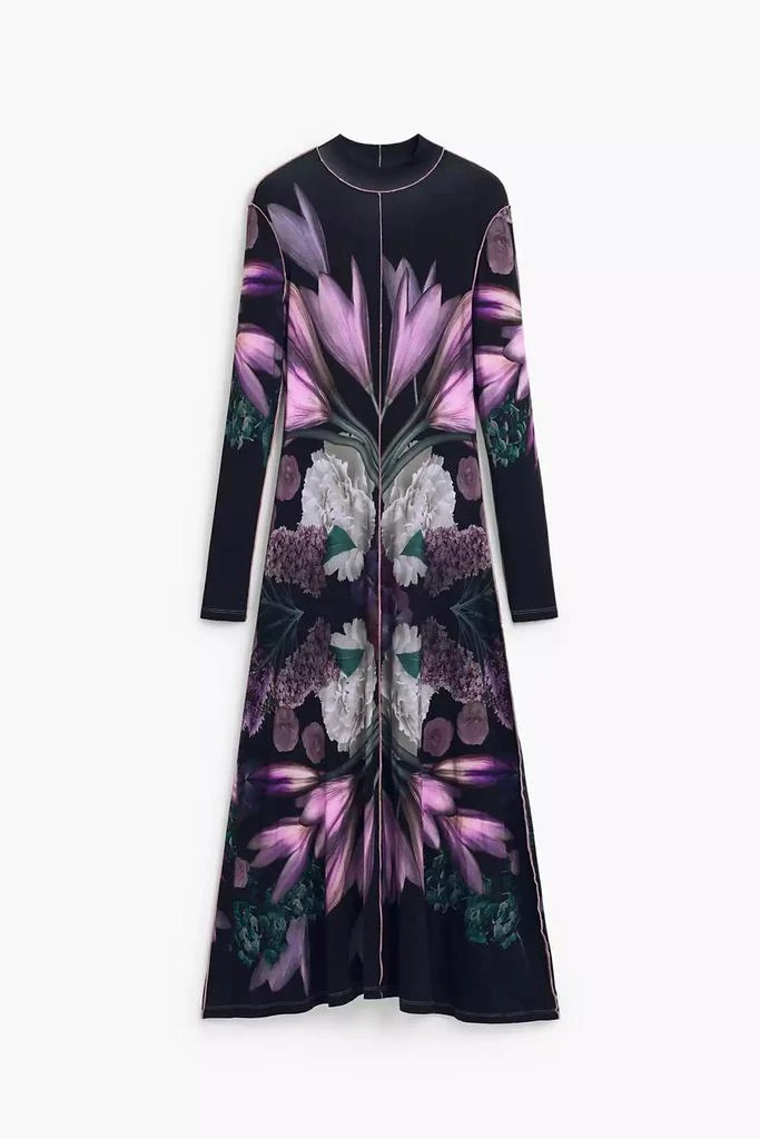 Desigual, Long mirror dress, Women, Viscose, Black, S Desigual, Long mirror dress, Women, Viscose, Black, S