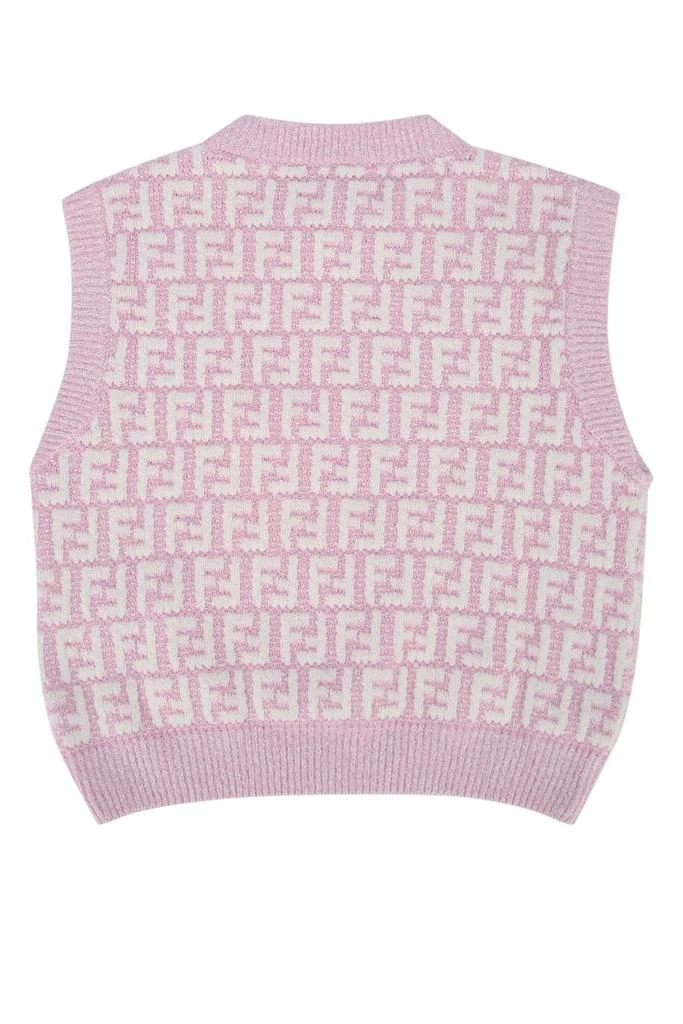 Fendi Fendi Kids Logo Jacquard Knitted Top 2