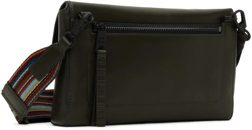 Paul Smith Green Leather Signature Stripe Crossbody Bag 3