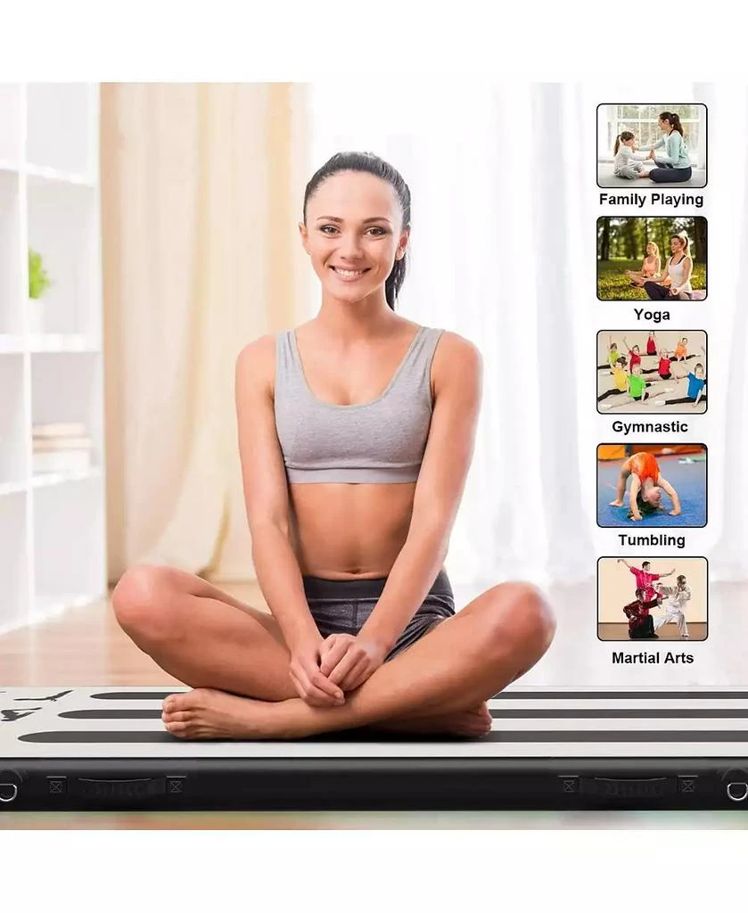 KUYOTQ 10 Feet Inflatable Gymnastics Tumbling Mat with Pump 2