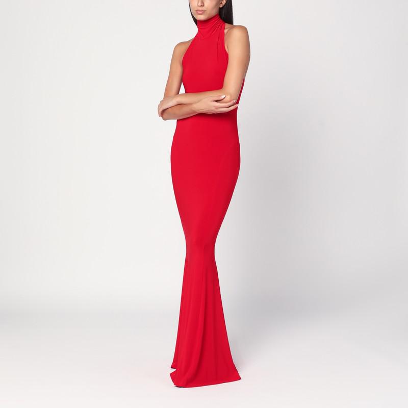 Norma Kamali Red turtleneck mermaid dress