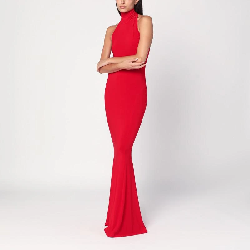 Norma Kamali Red turtleneck mermaid dress 2