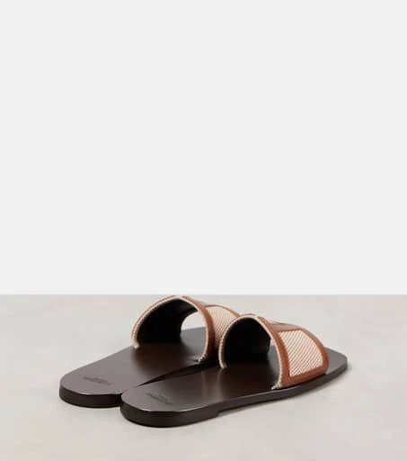 Valentino Viva Superstar leather-trimmed slides 2