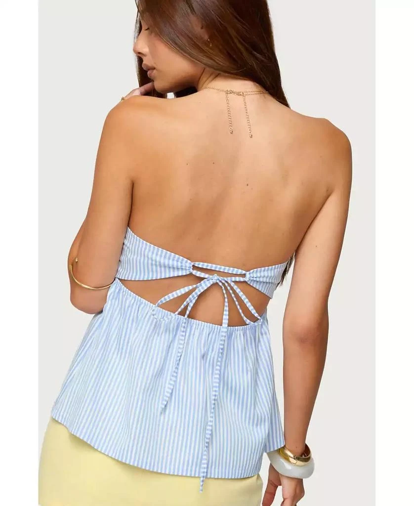 Edikted Womens Maddie Strapless Striped Babydoll Top 2