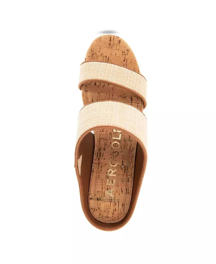 Aerosoles Women's Wheeler Round Toe Wedge Sandals 4