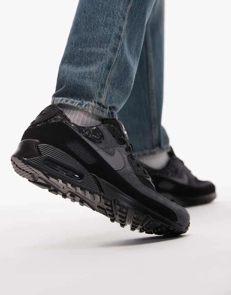 NIKE Nike Air Max 90 trainers in black and real tree camo 4