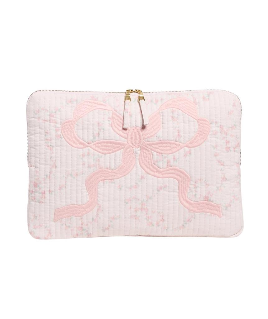 LOVESHACKFANCY Loveshackfancy - Women's Quilted Bow Laptop Case