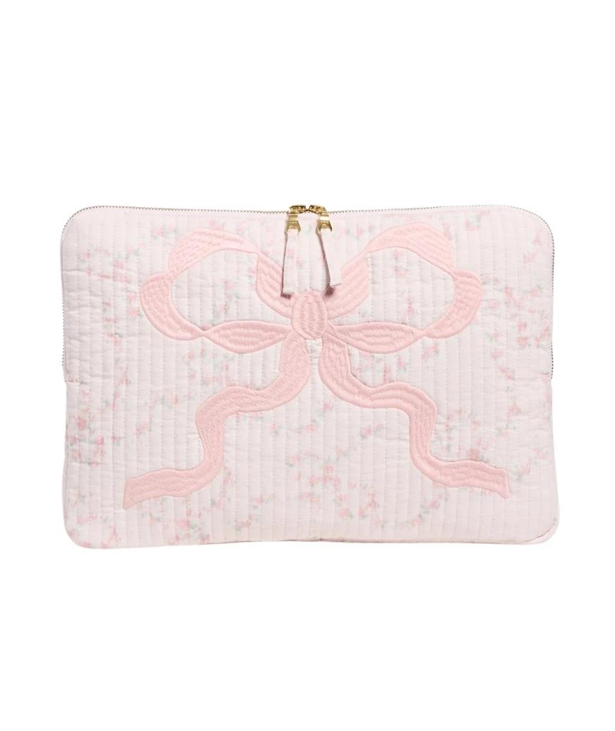 LOVESHACKFANCY Loveshackfancy - Women's Quilted Bow Laptop Case 1