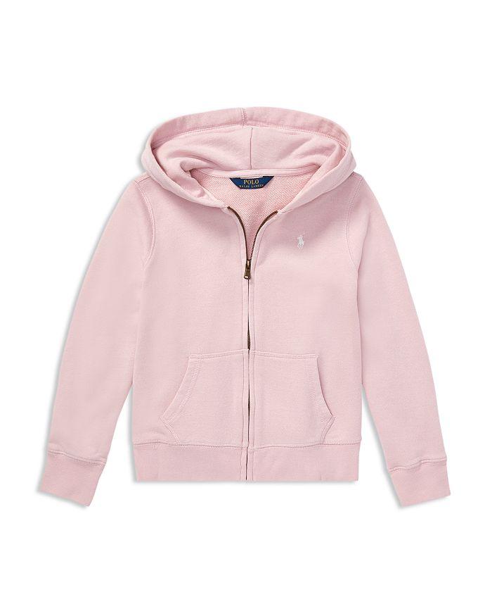 Ralph Lauren Girls' French Terry Zip-Up Hoodie - Big Kid