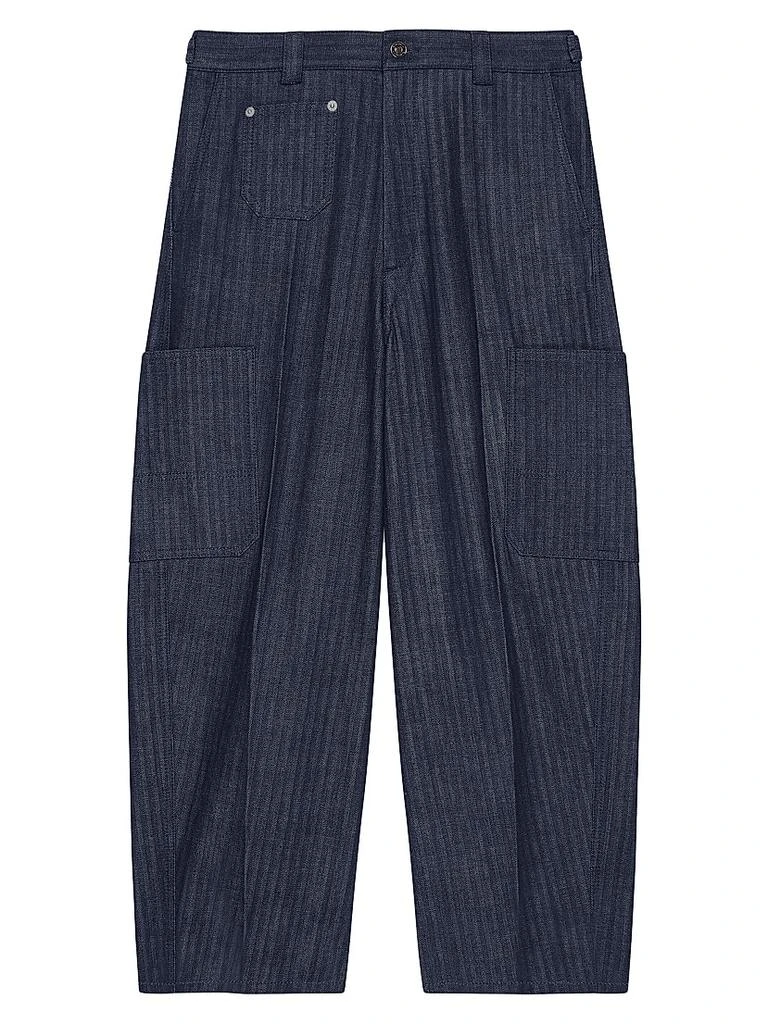 Givenchy Cargo Pants in Denim Herringbone 1