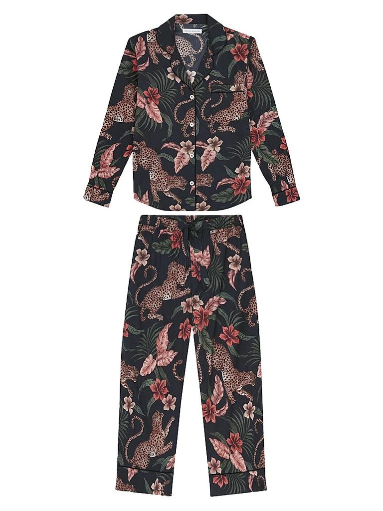 Desmond & Dempsey Cotton Jungle 2-Piece Pajama Set 1