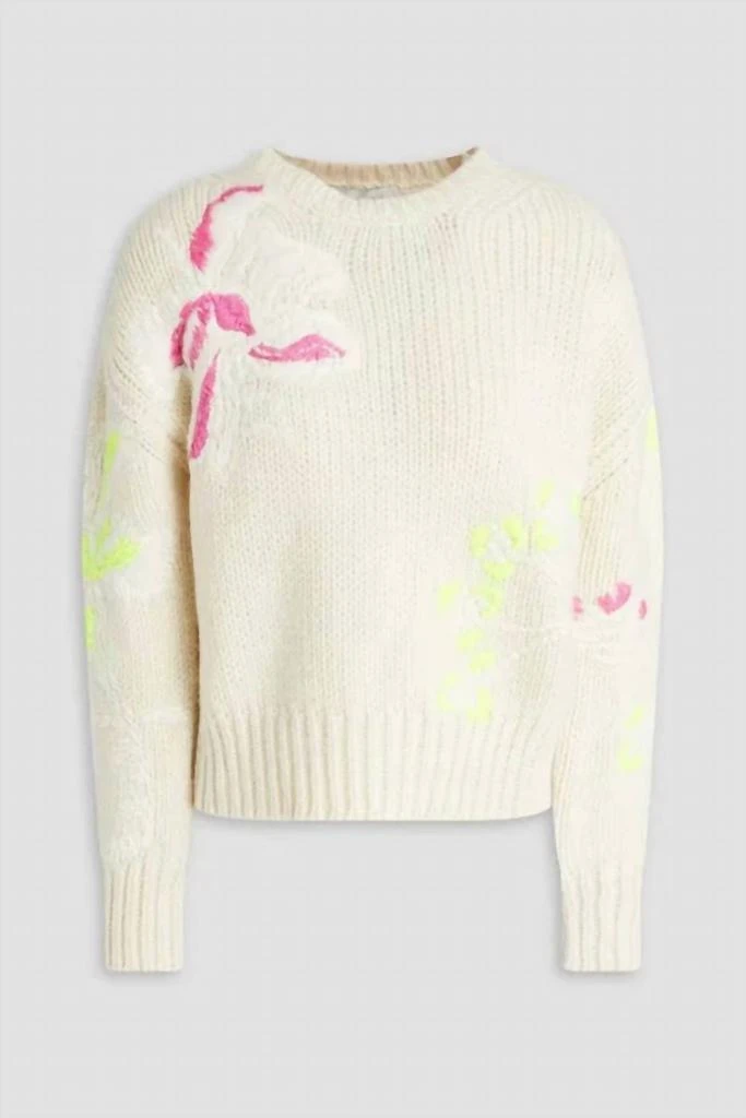 Valentino Valentino - Embroidered Wool Silk Cashmere Blend Sweater 2