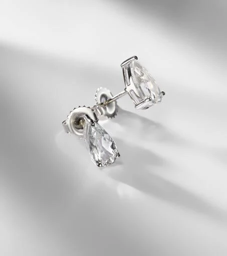 Suzanne Kalan Ayda 14kt gold stud earrings with topaz 5