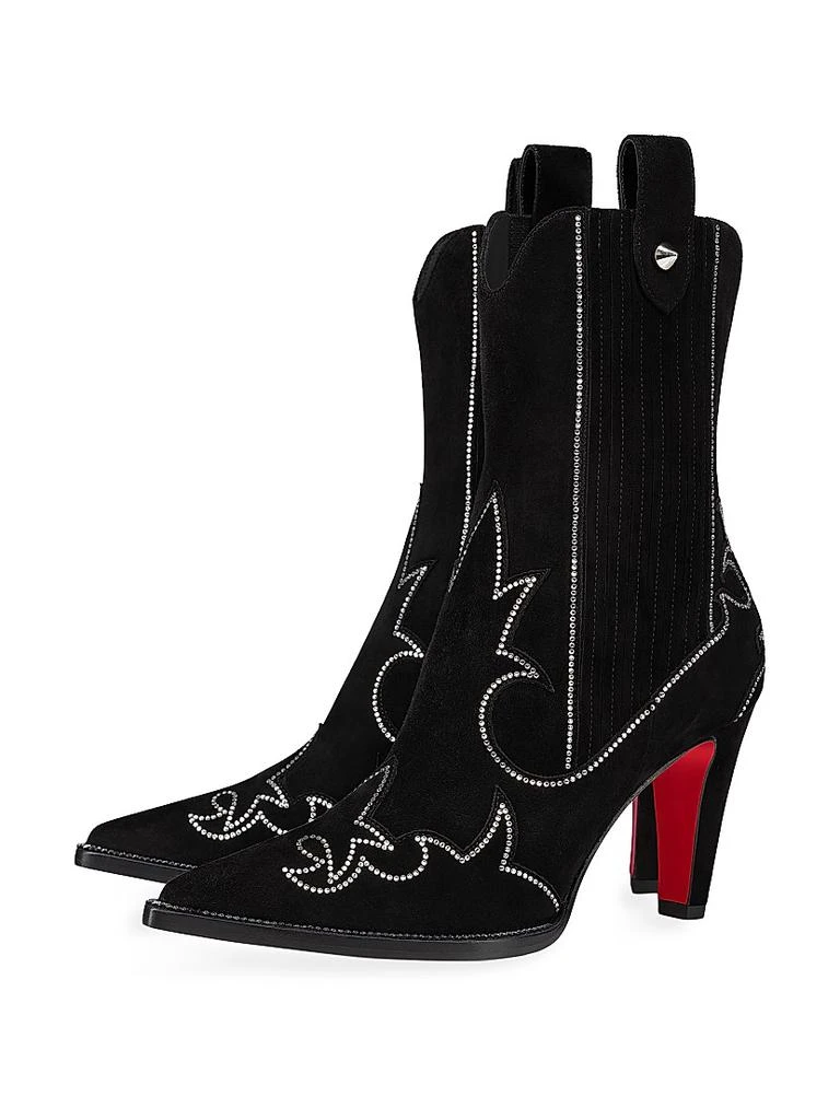Christian Louboutin Santigag Strass 85MM Suede Boots 2