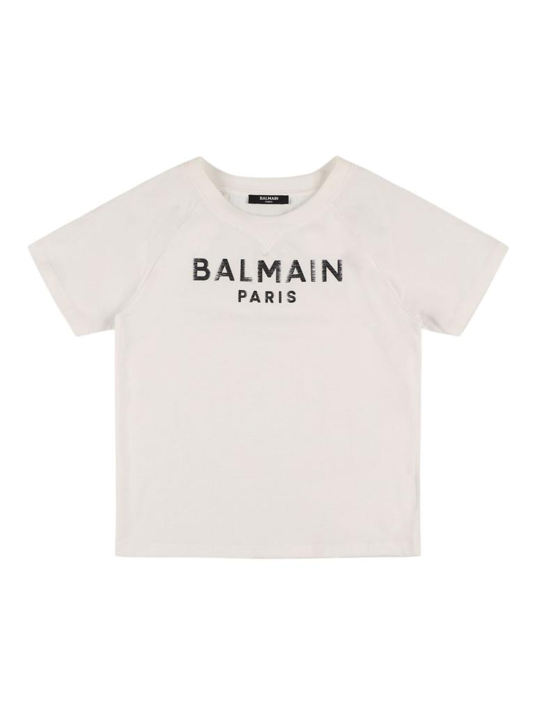 Balmain Cotton Jersey T-shirt W/ Logo