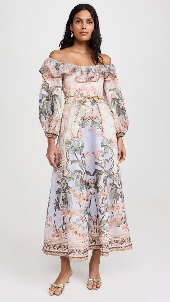Zimmermann Wylie Off-Shoulder Midi Dress 1