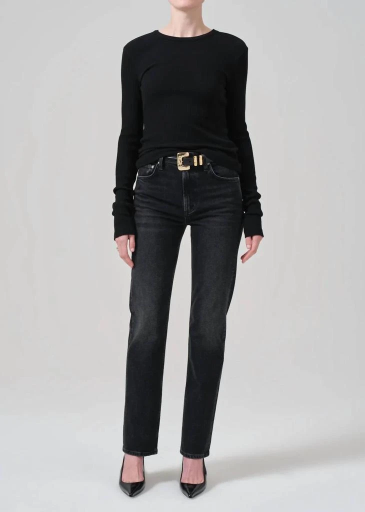 Citizens of Humanity Zurie High Waist Straight Leg Jeans In Stormy 1