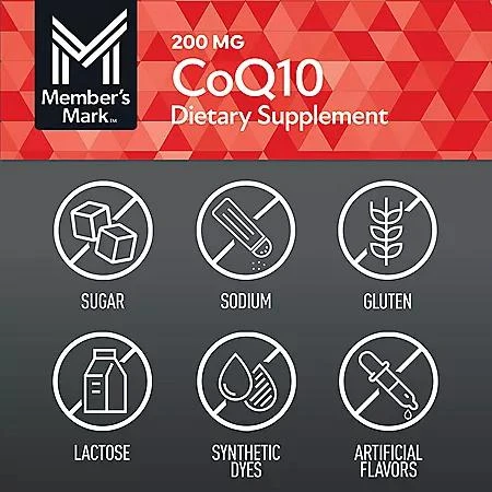 Member's Mark Member's Mark CoQ10 Softgels, 200 mg, 180 ct. 6