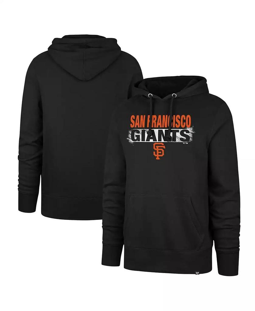 47 Brand Men's Black Distressed San Francisco Giants Base Slide Headline Pullover Hoodie
