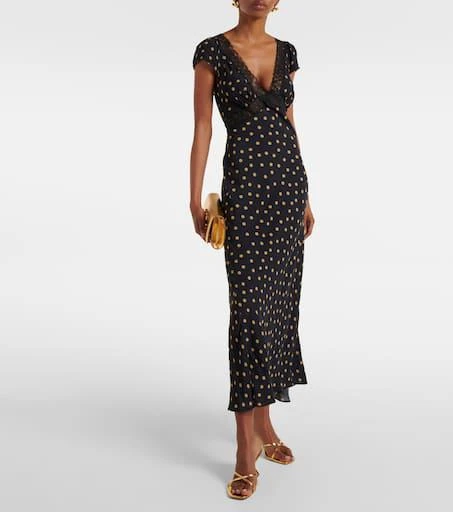 Rixo Iggy polka-dot midi dress 2